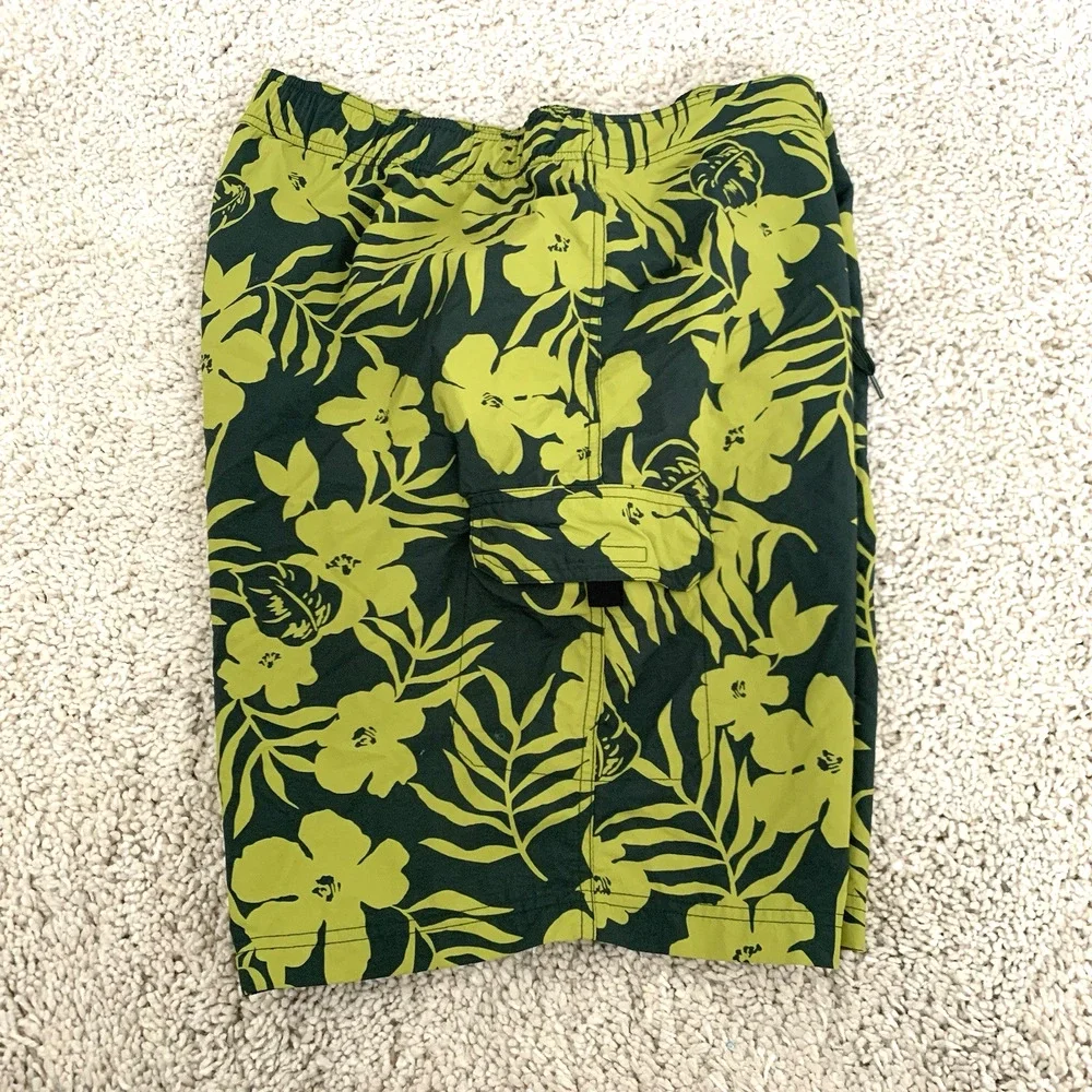 Eddie Bauer Boardshorts Mens XXL Nylon Quick Dry Woven Mesh-Lined Cargo Pocket